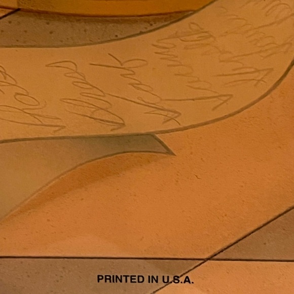 Vtg 80s Disney Minnie Mouse & Daisy Duck Ice Cream Diner laminated Framed Large - Picture 8 of 9